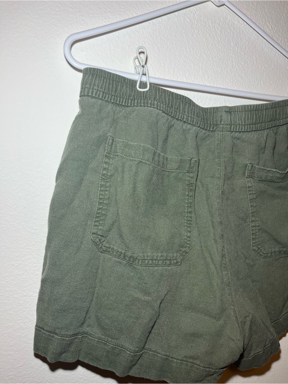 Old Navy Women's High Rise Drawstring Waist Linen Blend Shorts